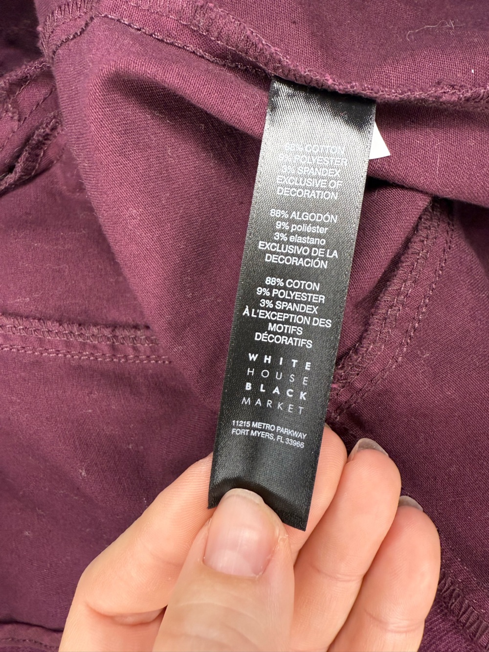 White House Black Market Burgundy Utility Jacket - Size 00 - Picture 7 of 8